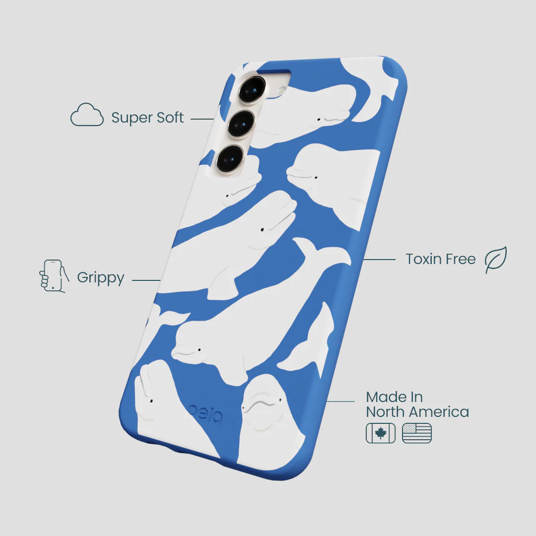 Electric Blue Belugas Samsung Galaxy S23+(Plus) Case - Image 4