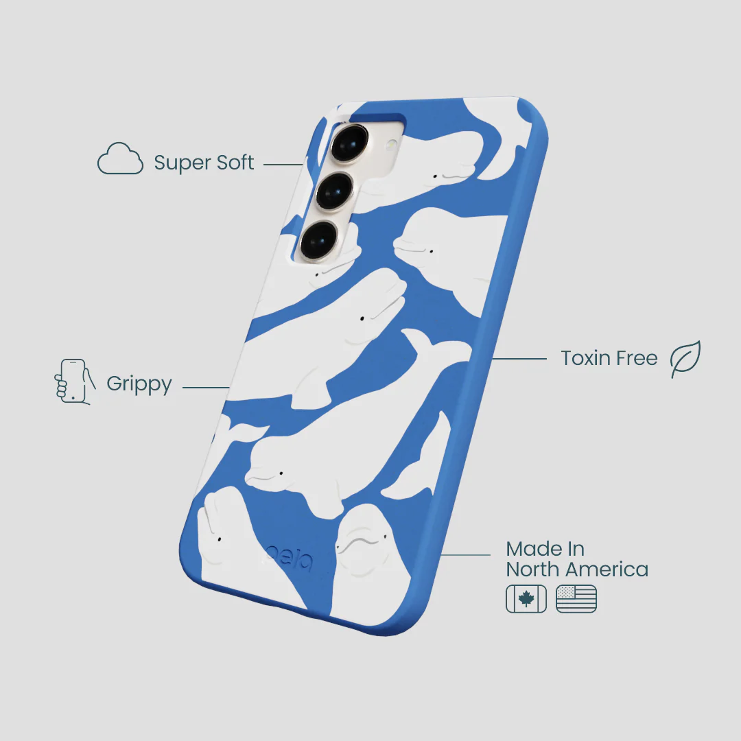 Electric Blue Belugas Samsung Galaxy S24 Case - Image 4
