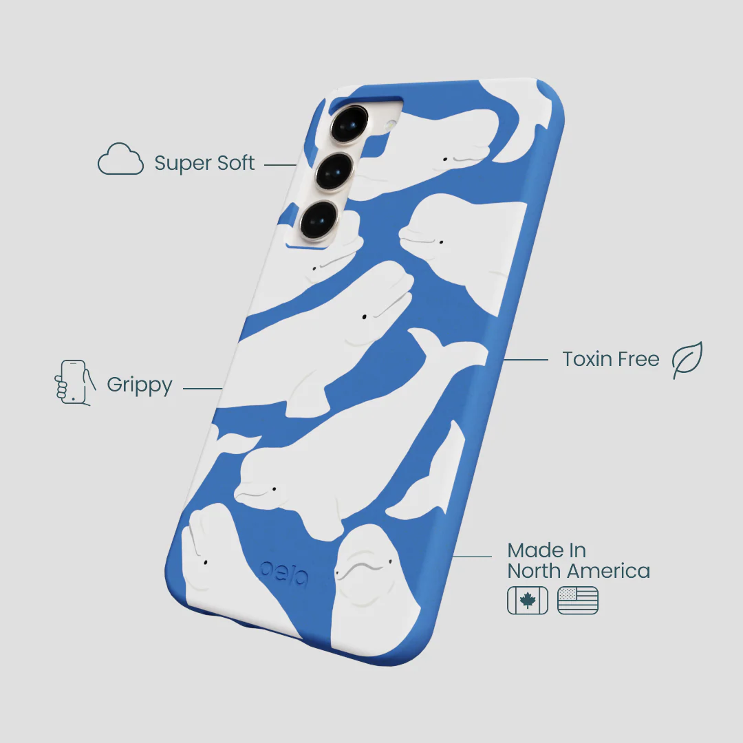 Electric Blue Belugas Samsung Galaxy S24+(Plus) Case - Image 4