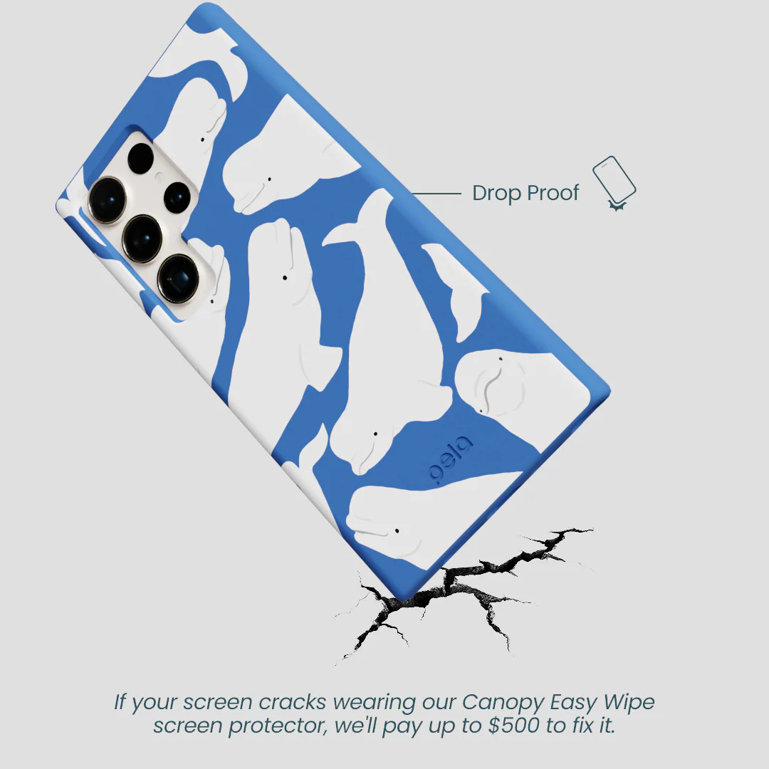 Electric Blue Belugas Samsung Galaxy S24 Ultra Case - Image 5