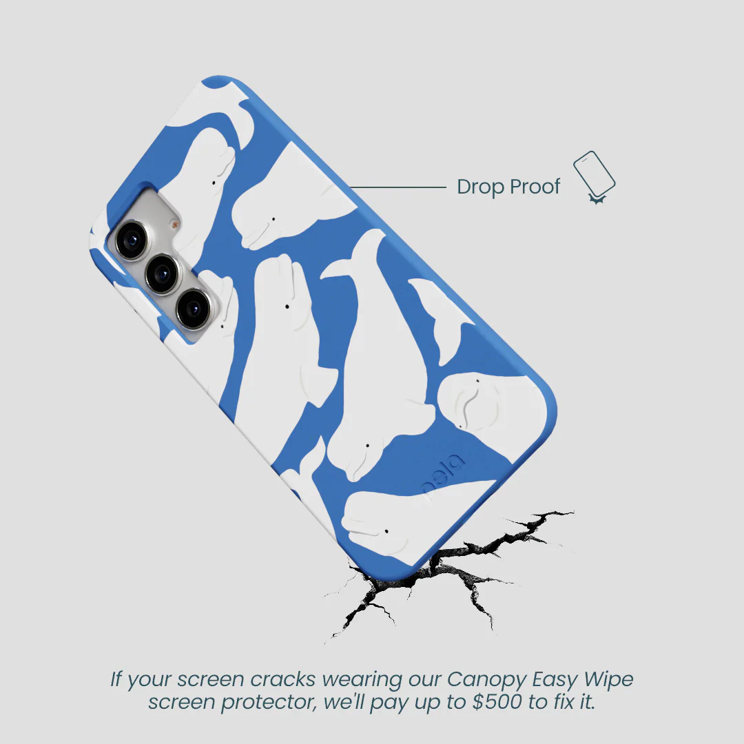 Electric Blue Belugas Samsung Galaxy S25 Case - Image 5