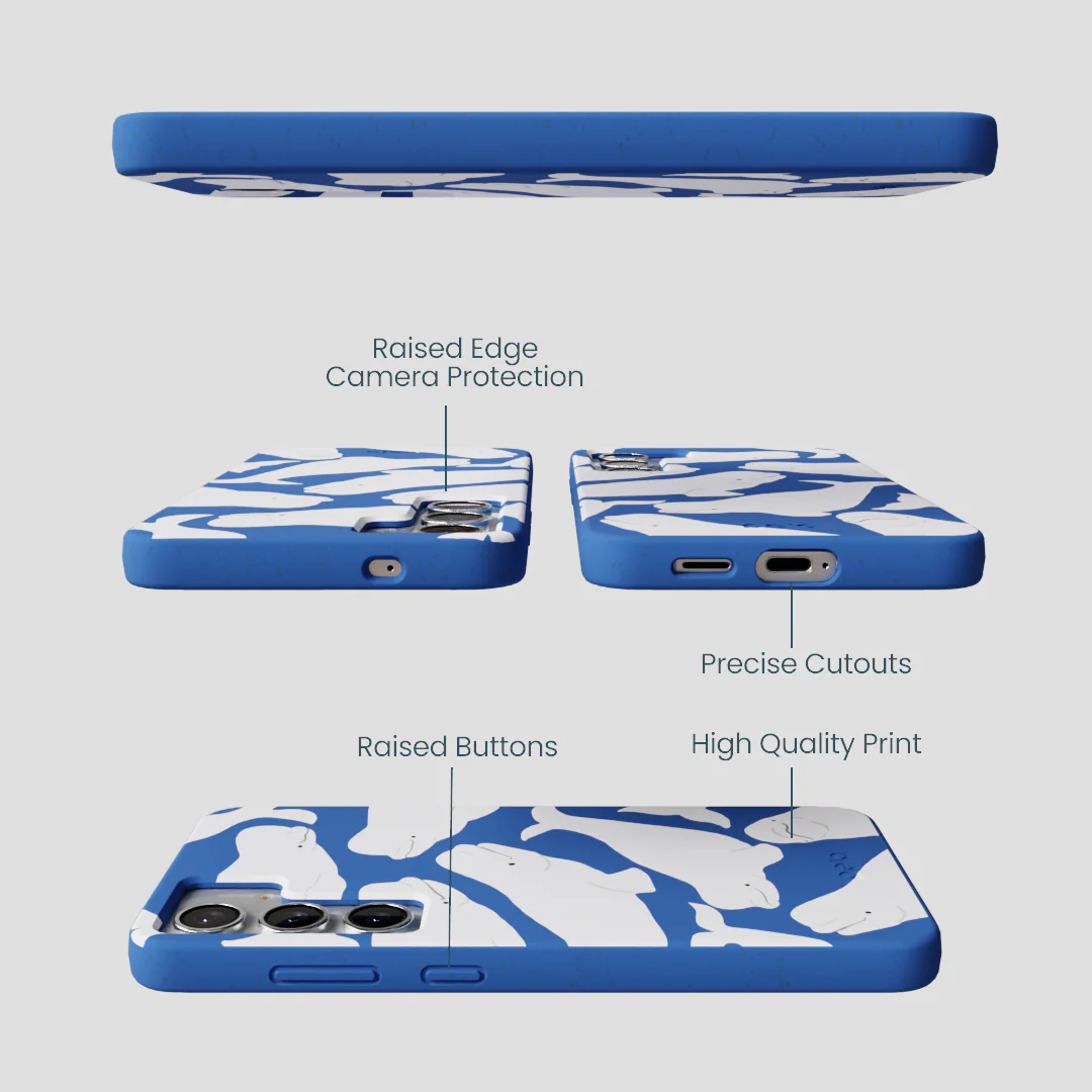 Electric Blue Belugas Samsung Galaxy S25+(Plus) Case - Image 3