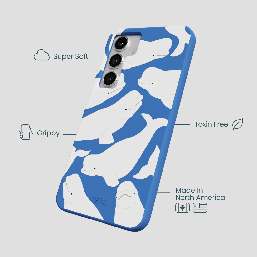 Electric Blue Belugas Samsung Galaxy S25+(Plus) Case - Image 4