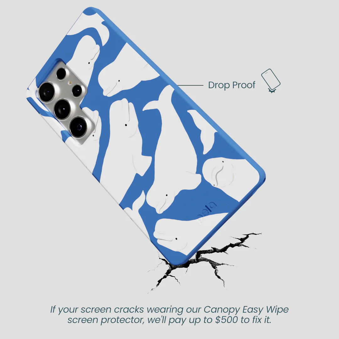 Electric Blue Belugas Samsung Galaxy S25 Ultra Case - Image 5