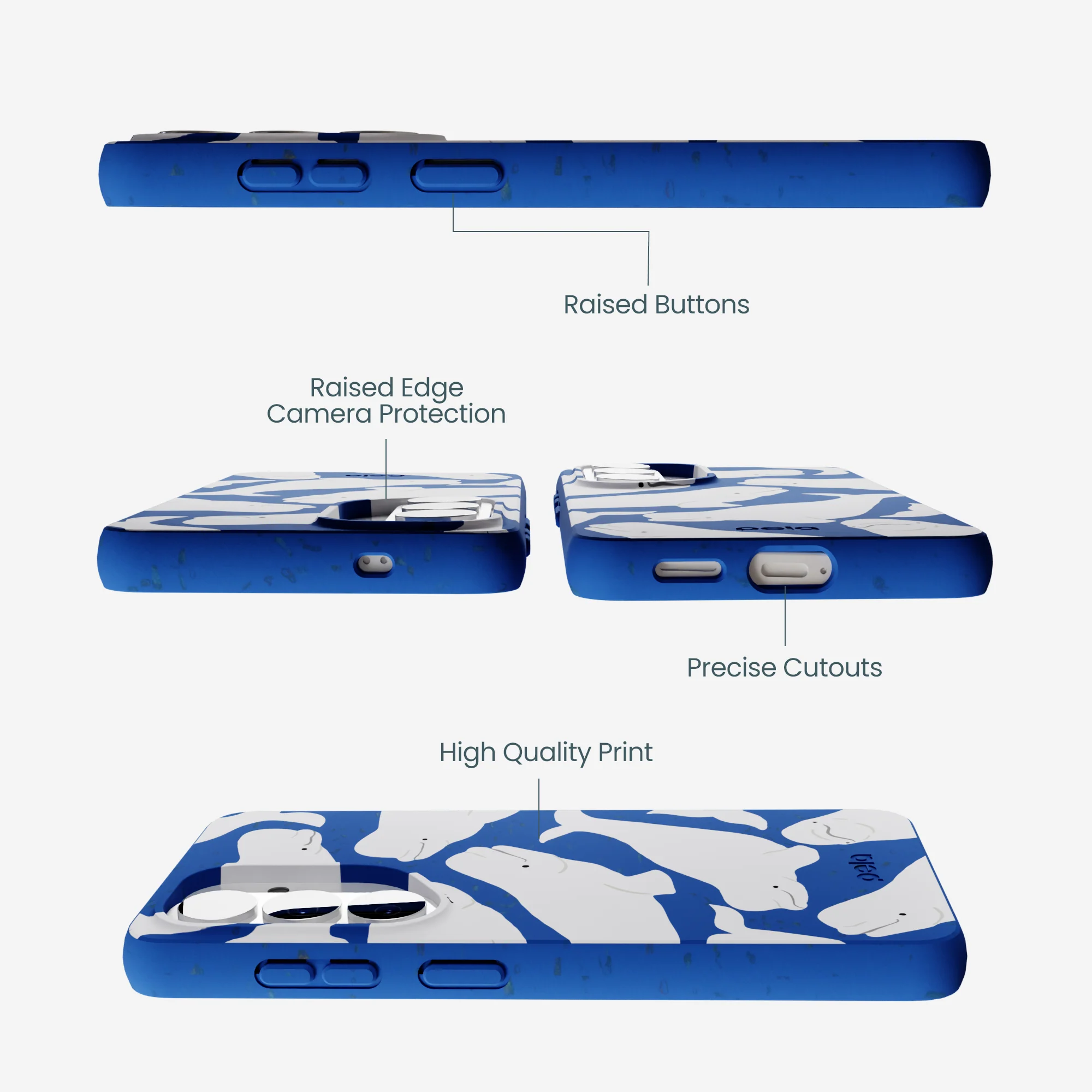 Electric Blue Belugas Samsung Galaxy S26 Case - Image 3