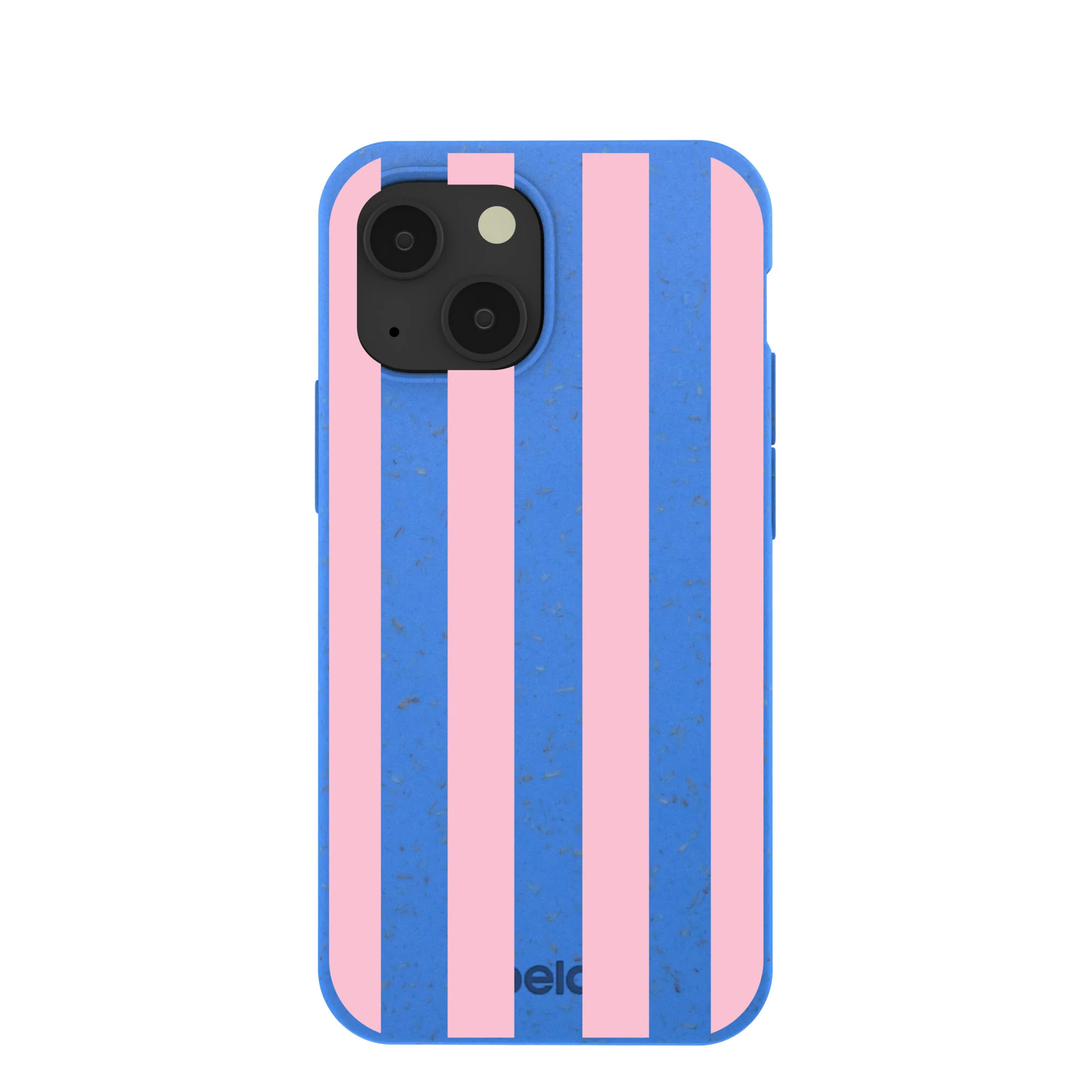 Electric Blue Big Pop Pink Stripes iPhone 13 Mini Case