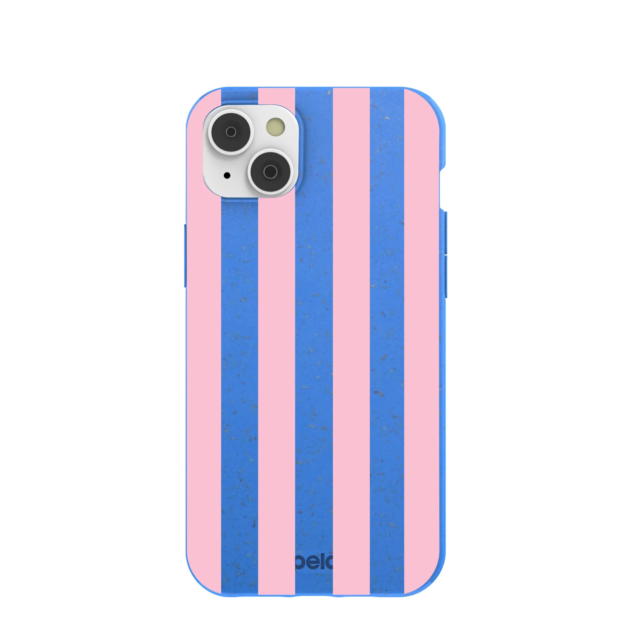 Electric Blue Big Pop Pink Stripes iPhone 14 Plus Case