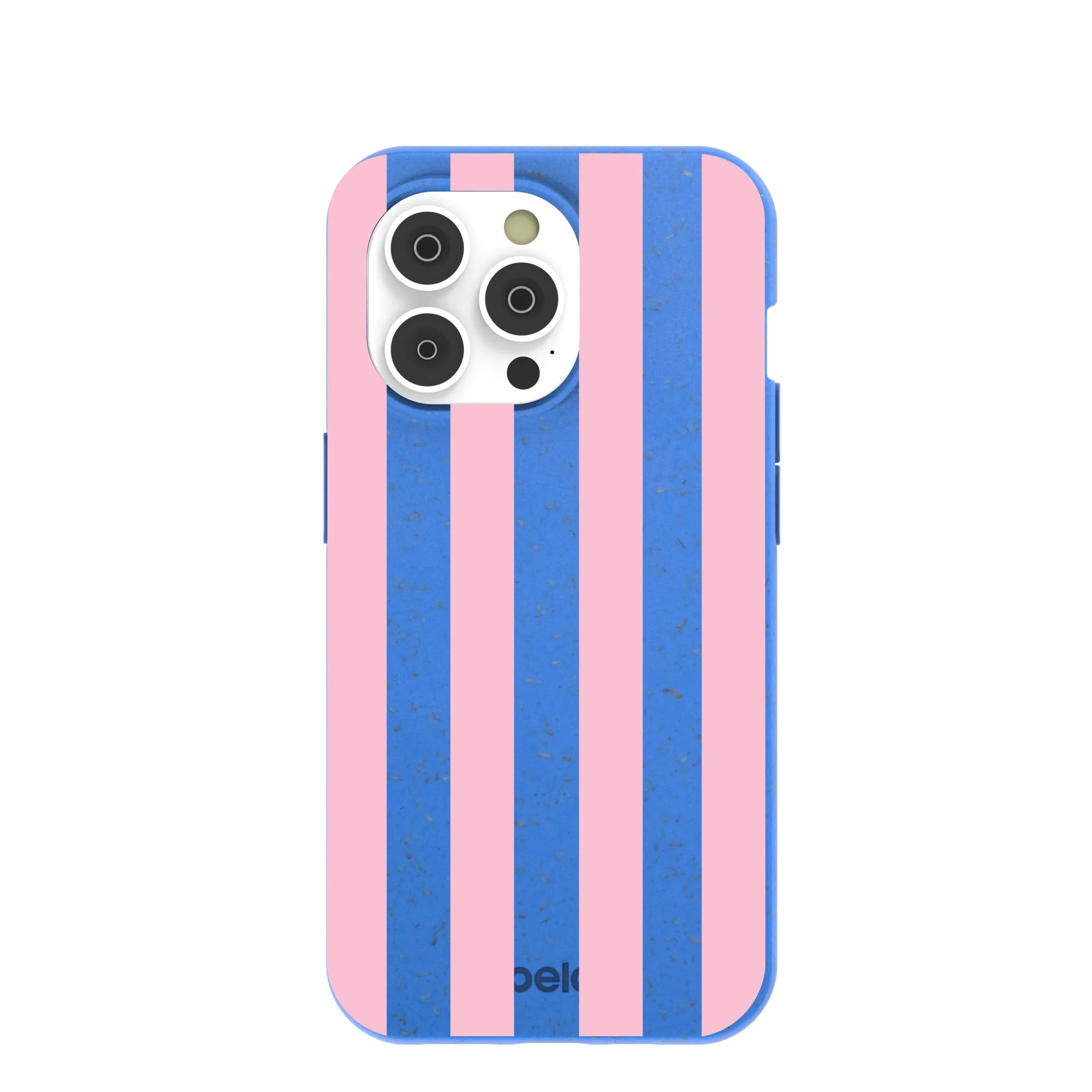 Electric Blue Big Pop Pink Stripes iPhone 14 Pro Case
