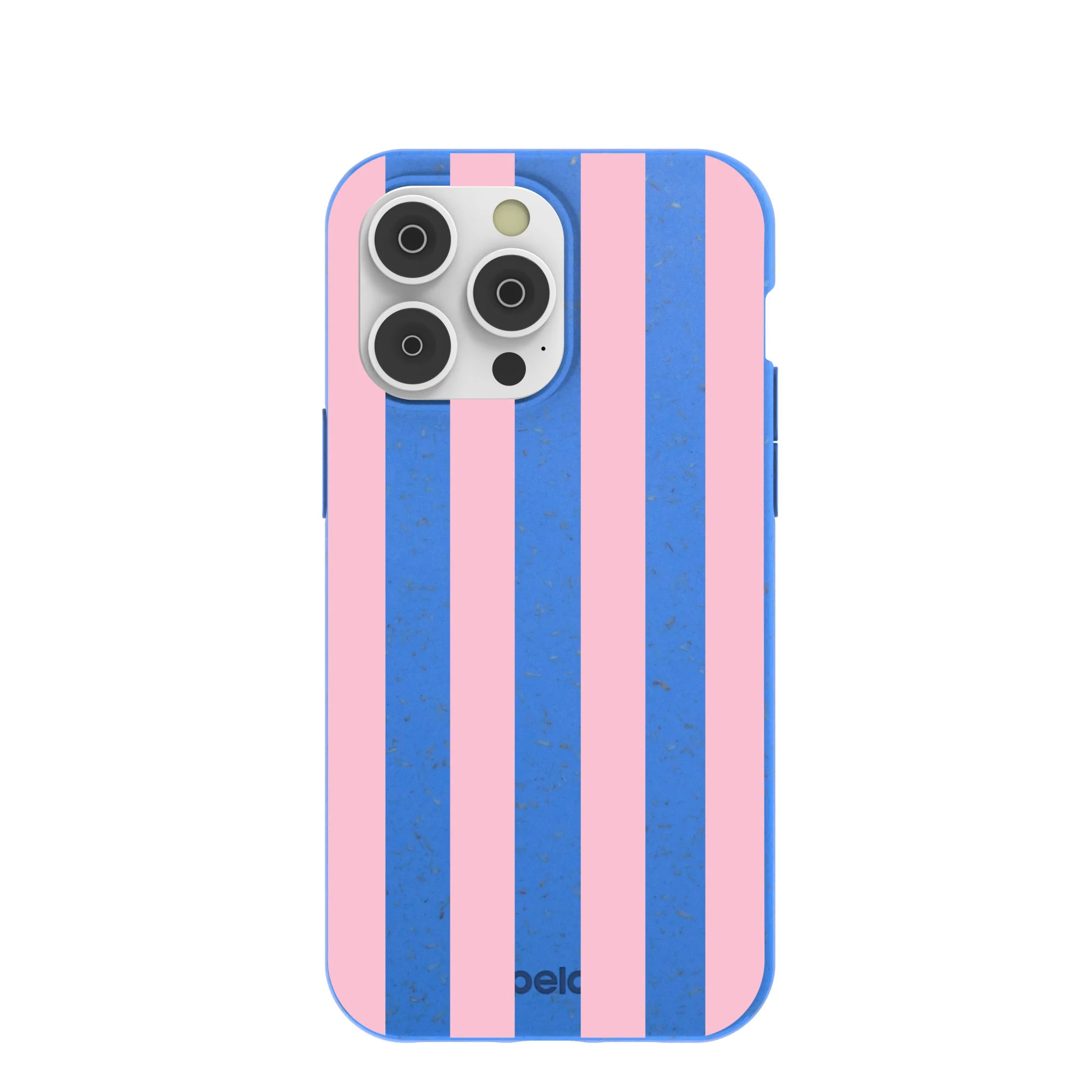 Electric Blue Big Pop Pink Stripes iPhone 14 Pro Max Case