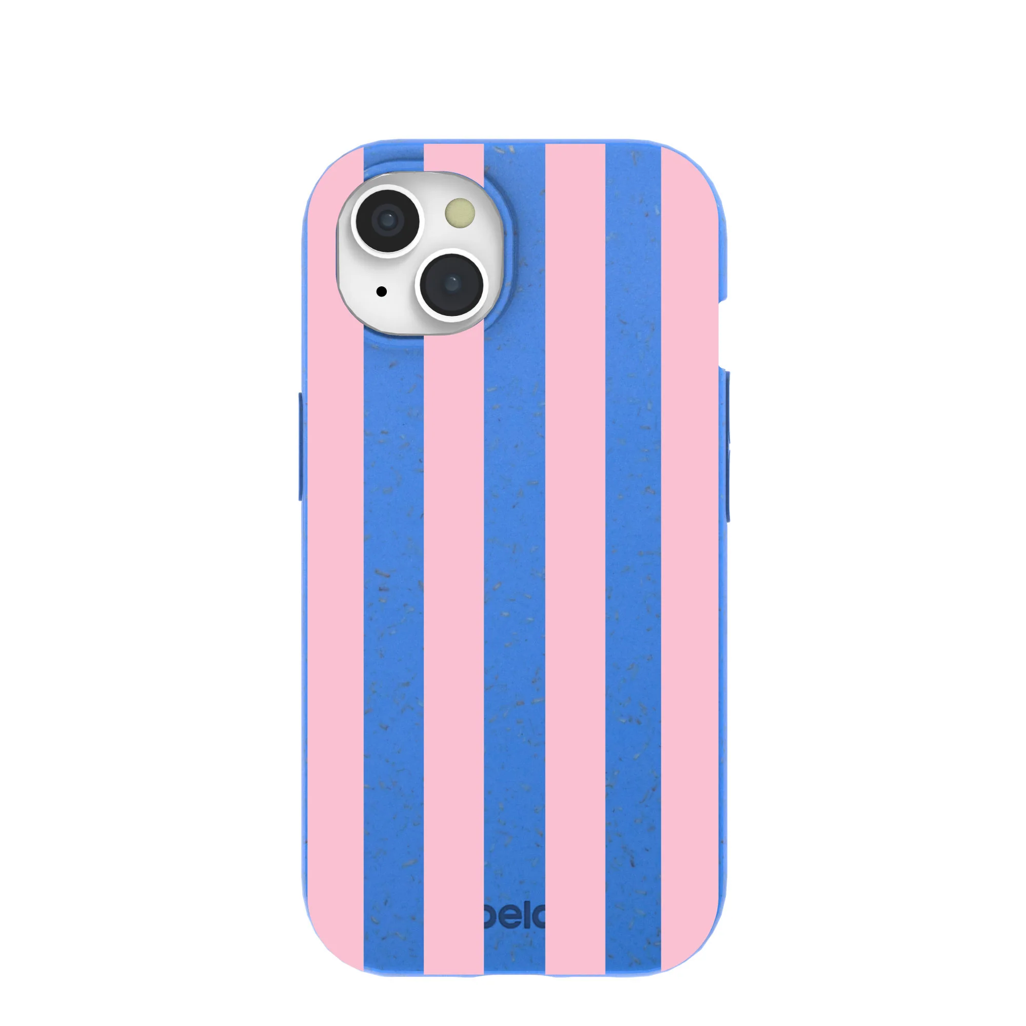 Electric Blue Big Pop Pink Stripes iPhone 15 Case