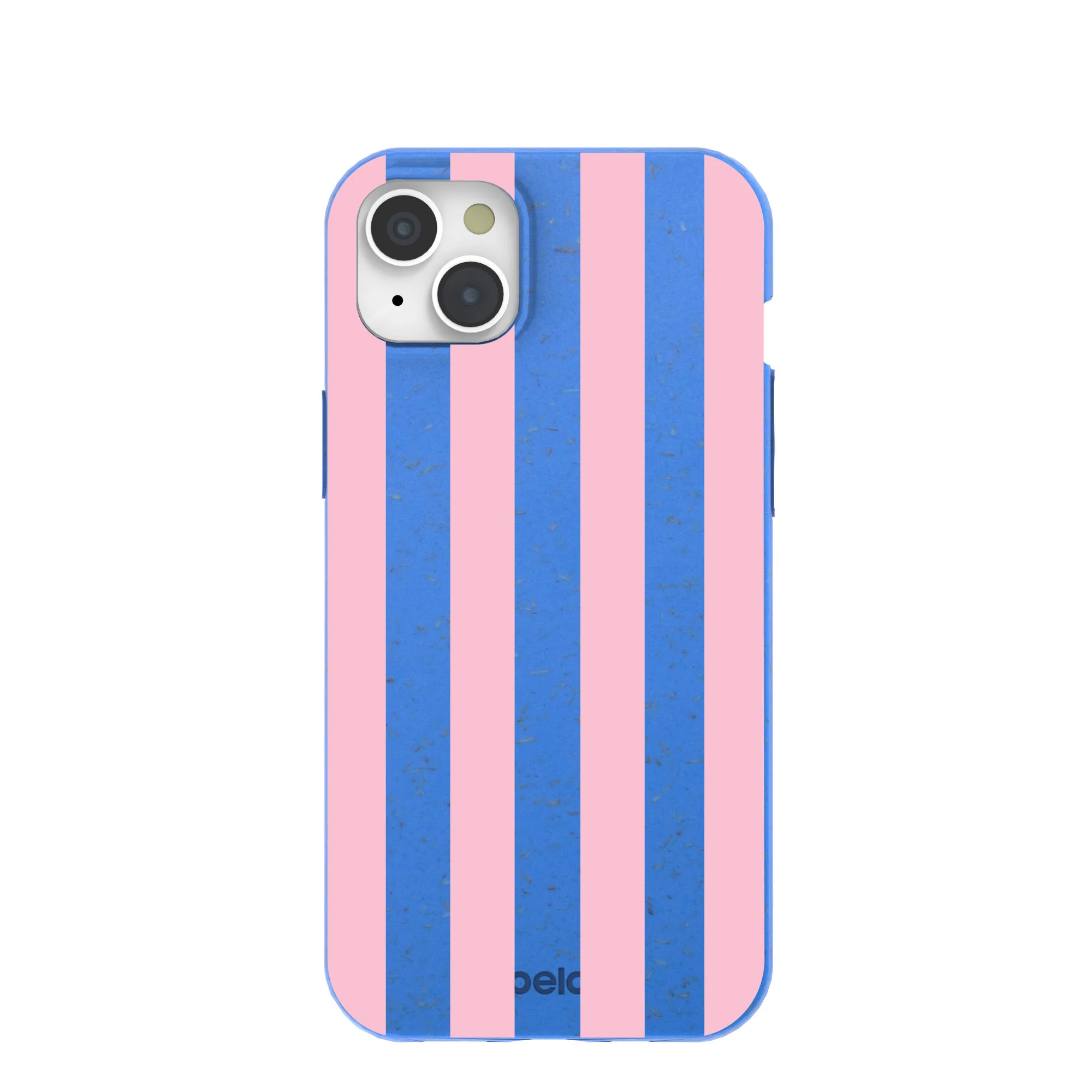 Electric Blue Big Pop Pink Stripes iPhone 15 Plus Case