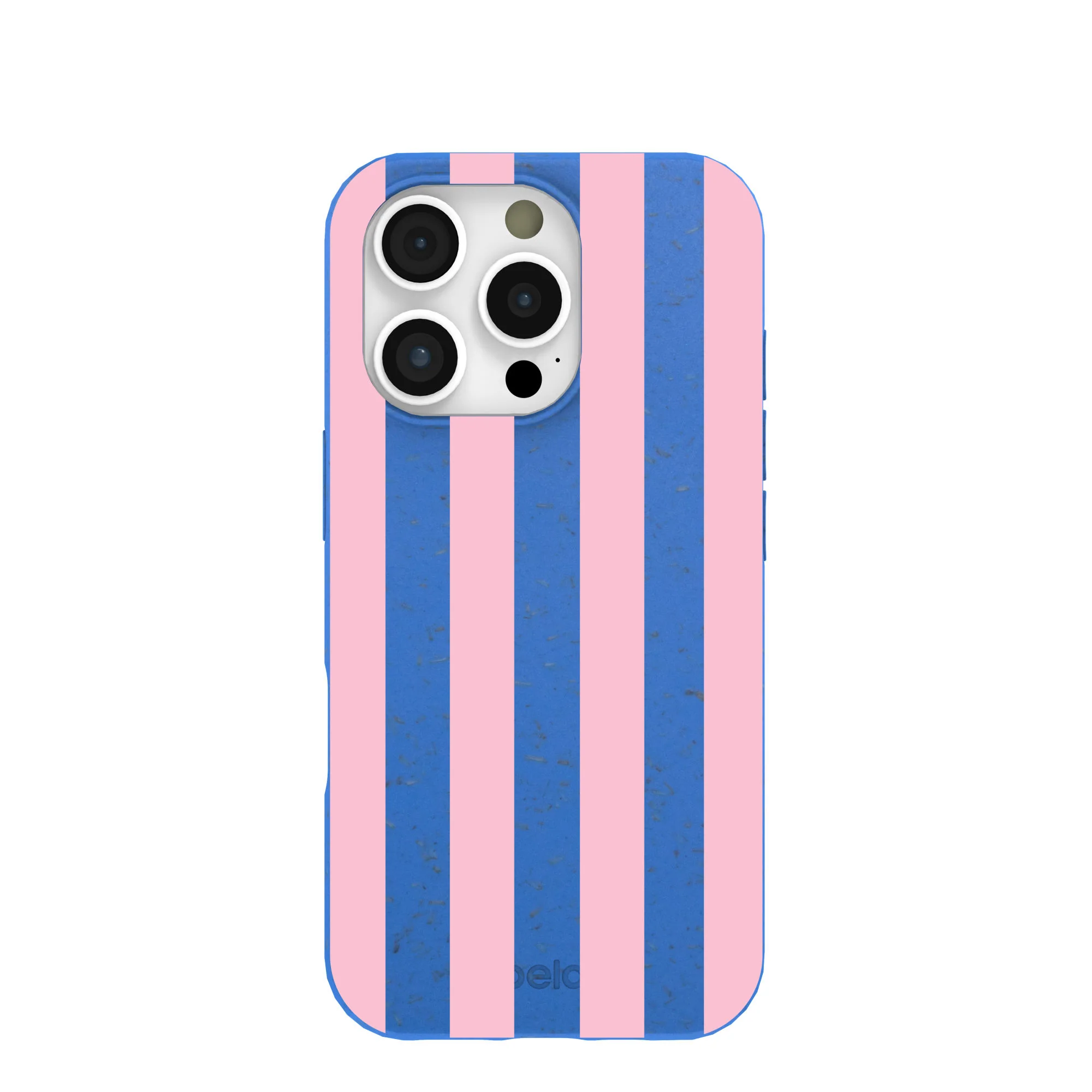 Electric Blue Big Pop Pink Stripes iPhone 16 Pro Case