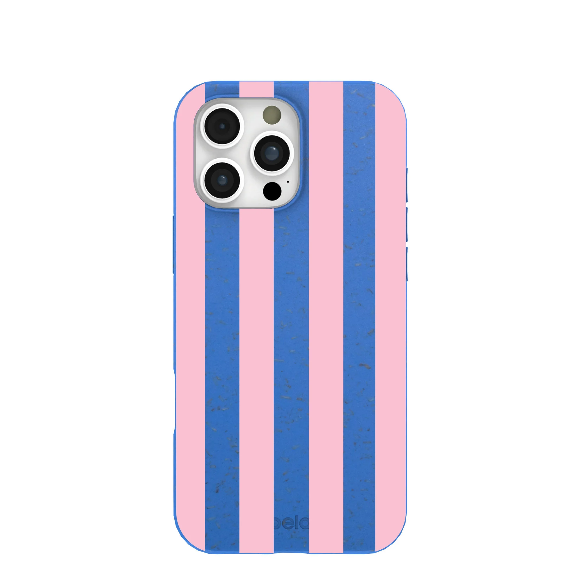 Electric Blue Big Pop Pink Stripes iPhone 16 Pro Max Case