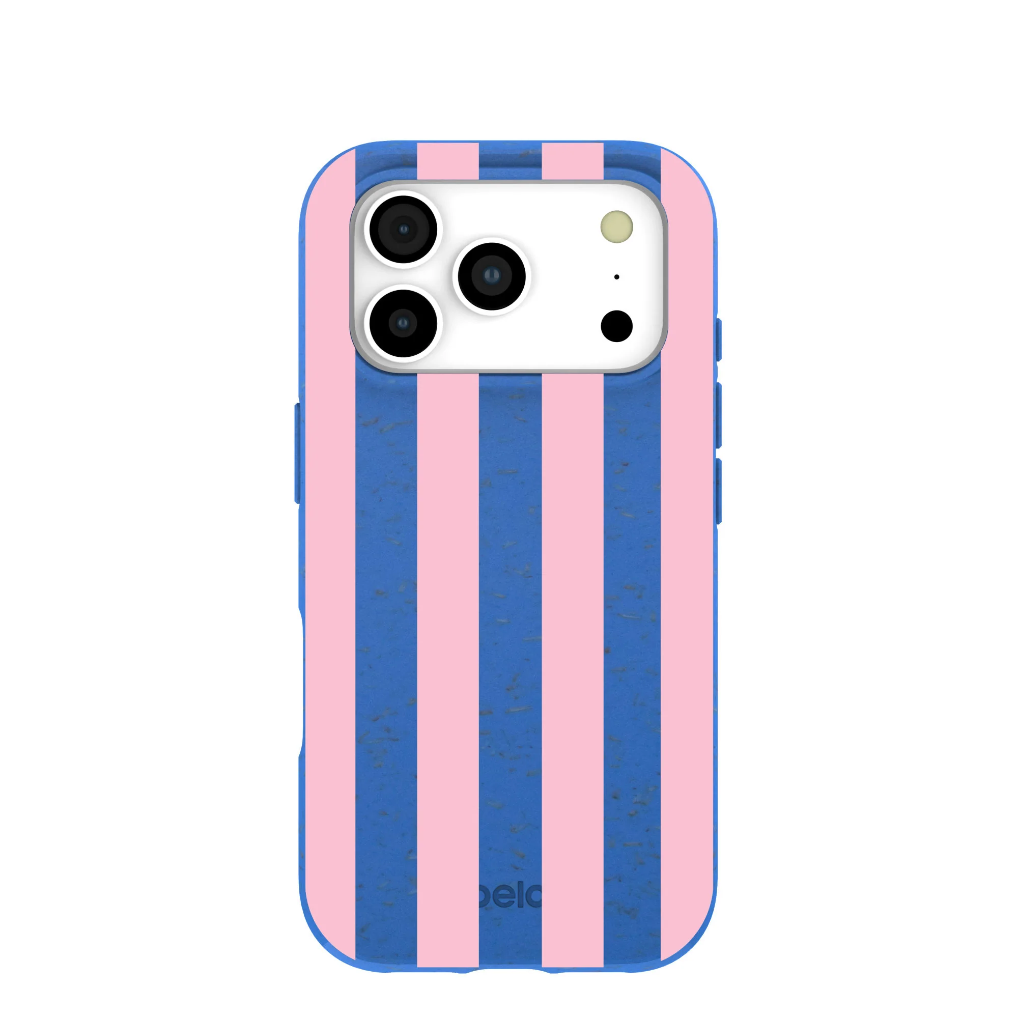 Electric Blue Big Pop Pink Stripes iPhone 17 Pro Case