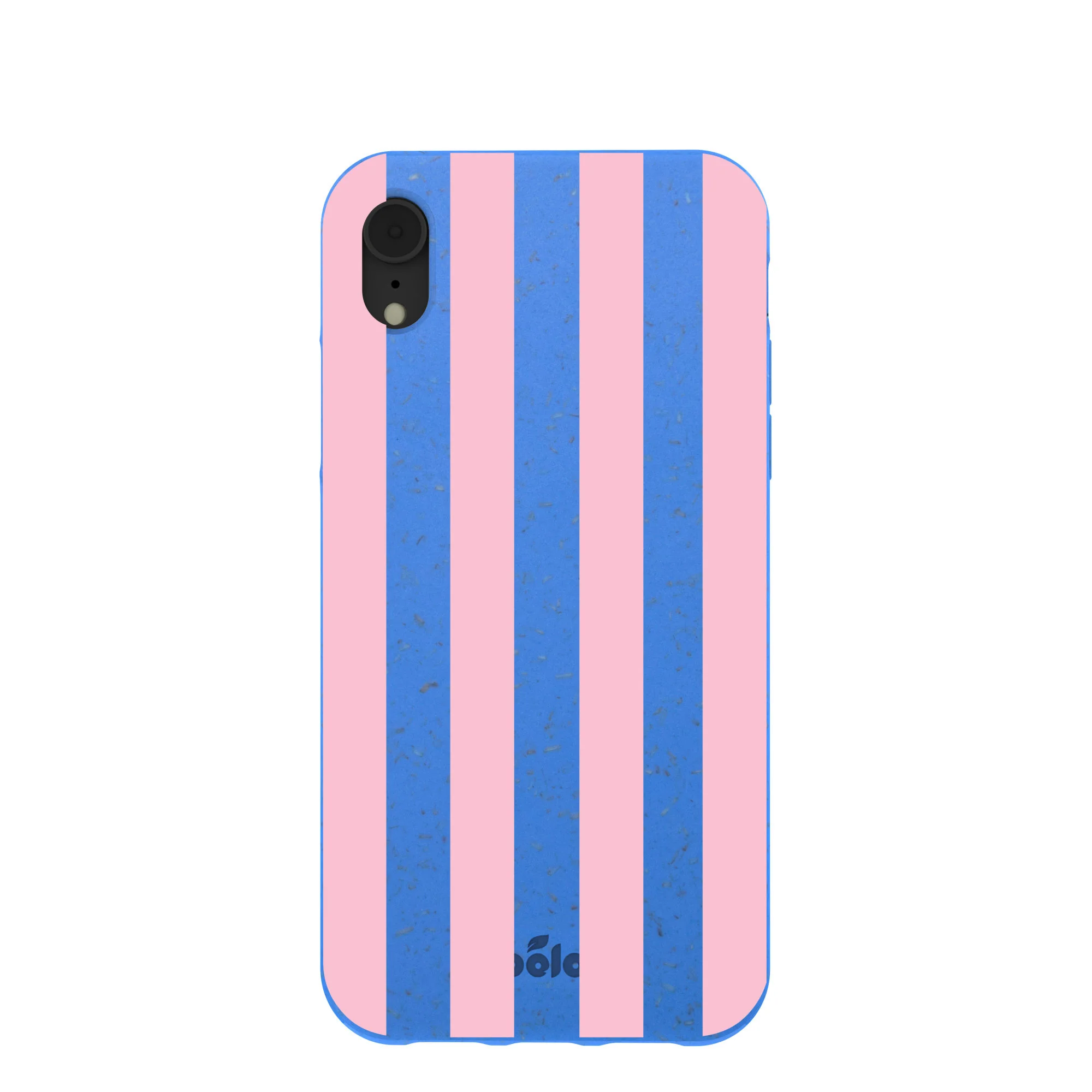 Electric Blue Big Pop Pink Stripes iPhone XR Case