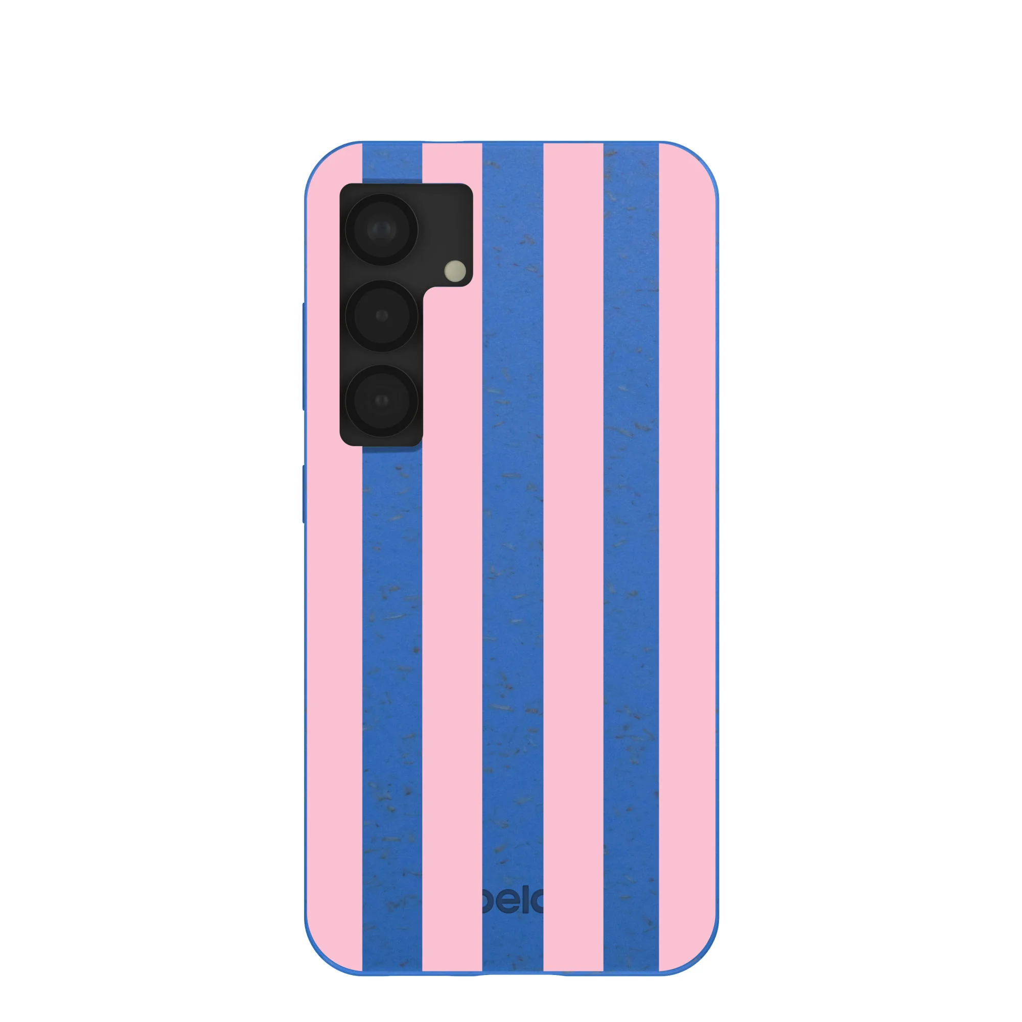 Electric Blue Big Pop Pink Stripes Samsung Galaxy S25 Case