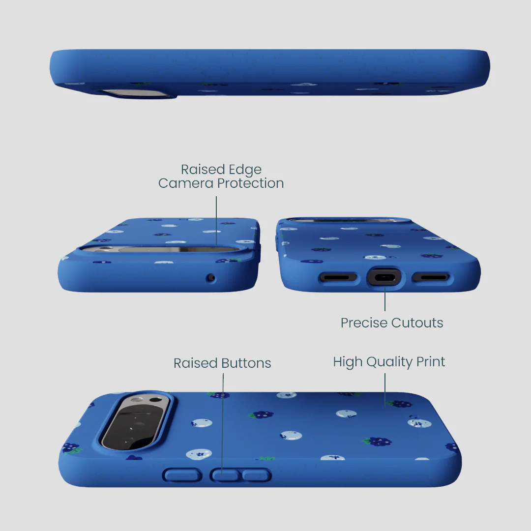 Electric Blue Black and Blue Google Pixel 10 Pro XL Case - Image 2