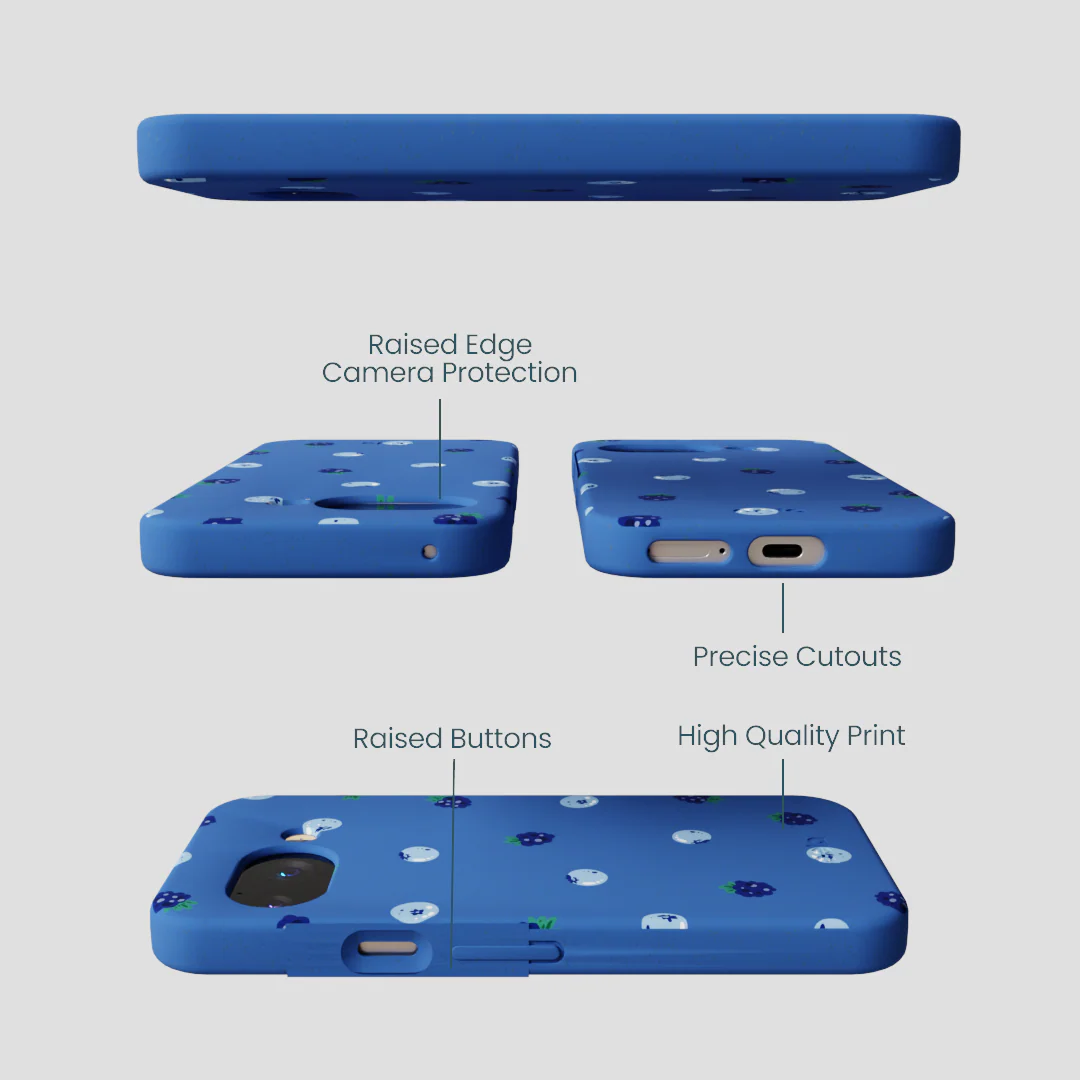 Electric Blue Black and Blue Google Pixel 9a Case - Image 2