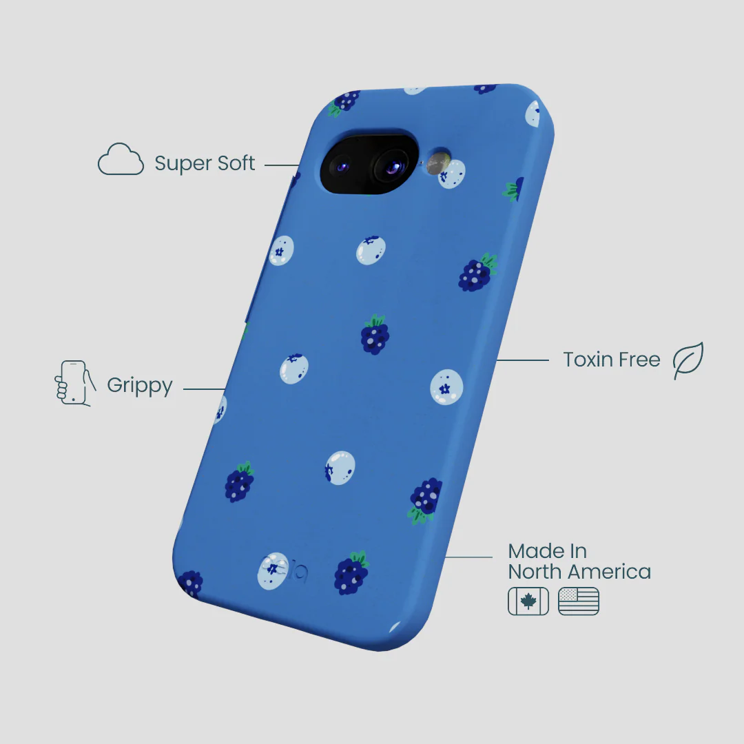 Electric Blue Black and Blue Google Pixel 9a Case - Image 3