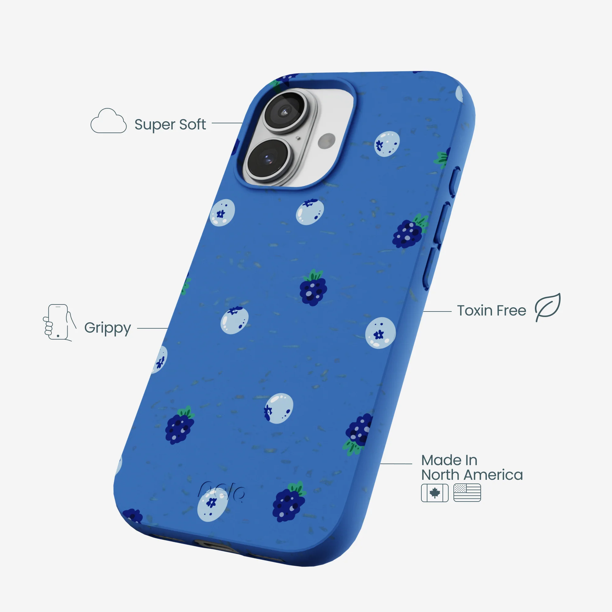 Electric Blue Black and Blue iPhone 17 Case - Image 4
