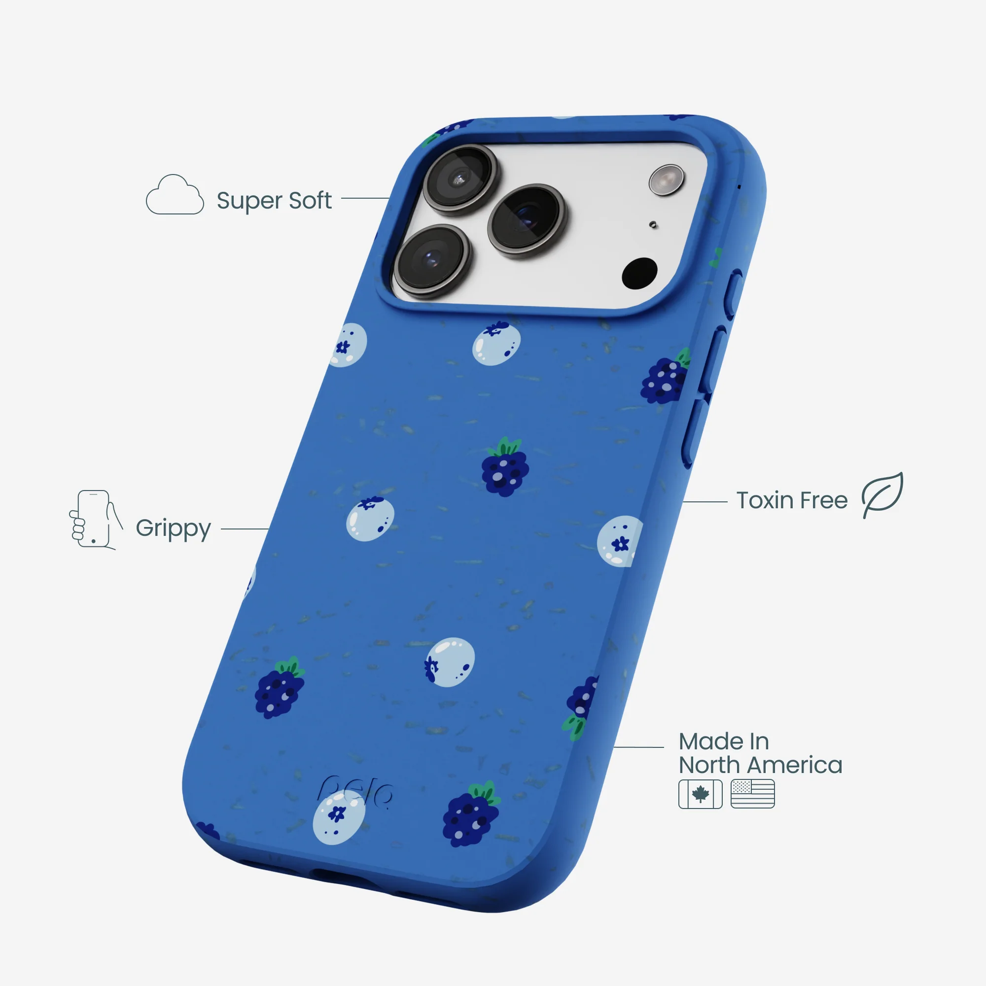 Electric Blue Black and Blue iPhone 17 Pro Case - Image 4