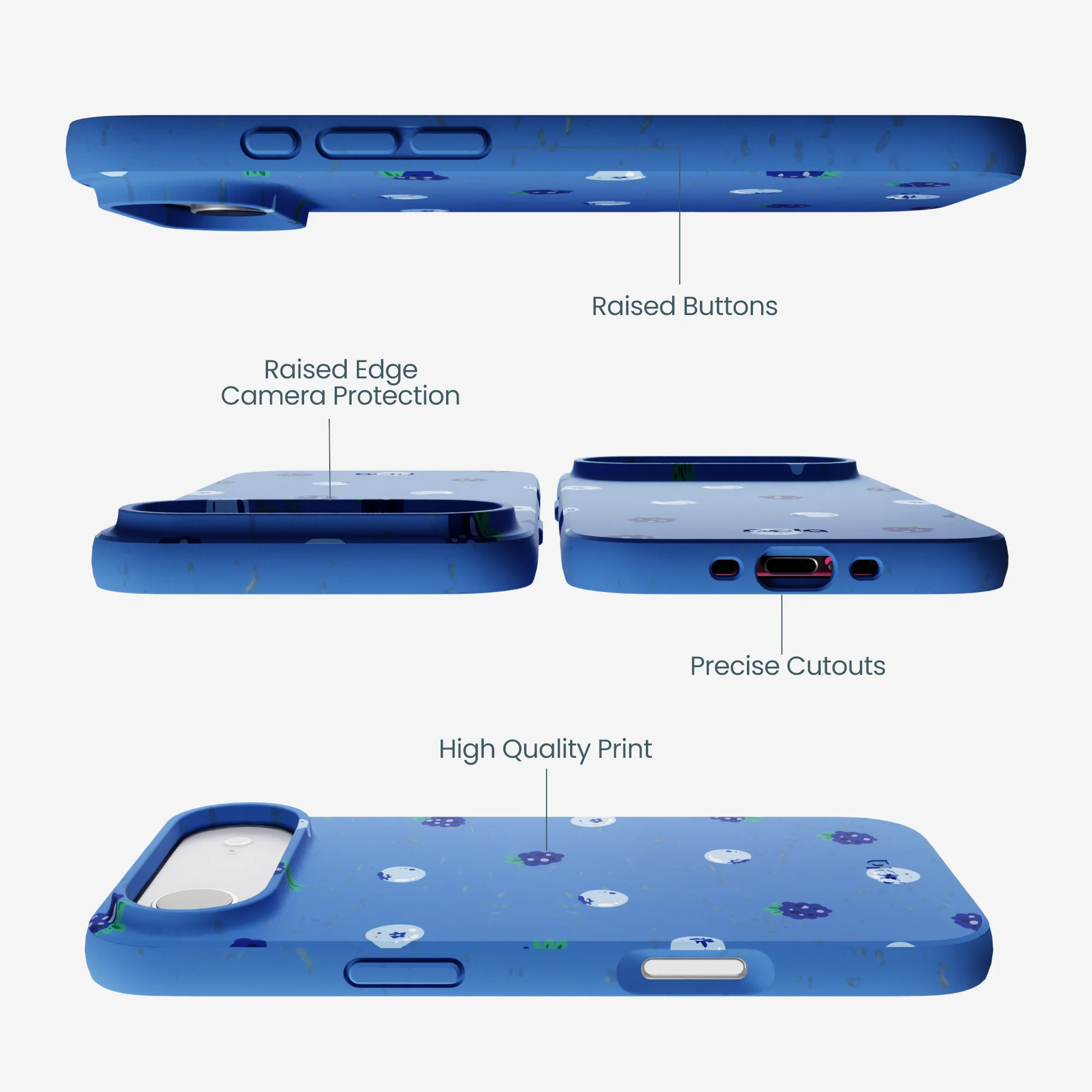 Electric Blue Black and Blue iPhone Air Case - Image 3