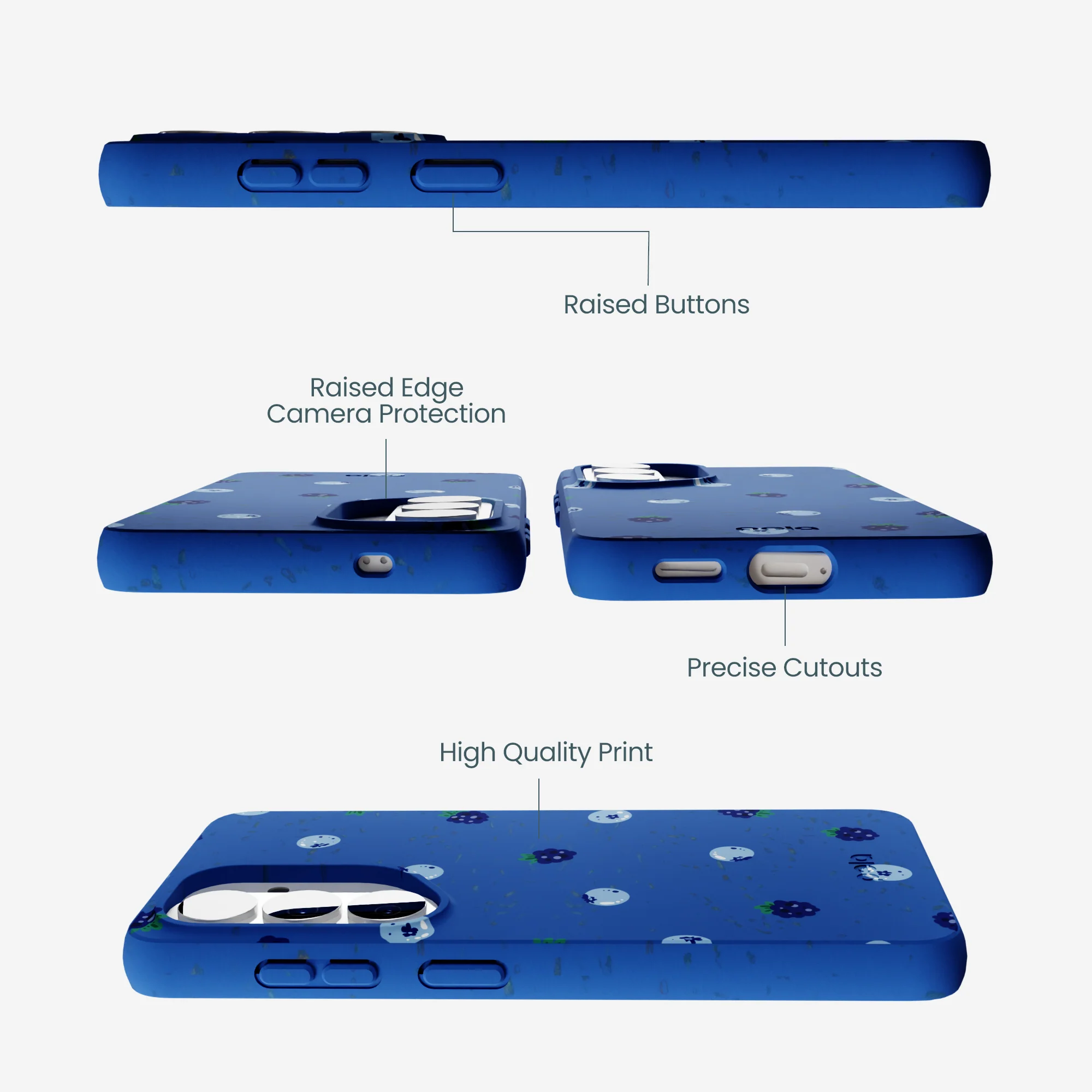 Electric Blue Black and Blue Samsung Galaxy S26 Case - Image 2