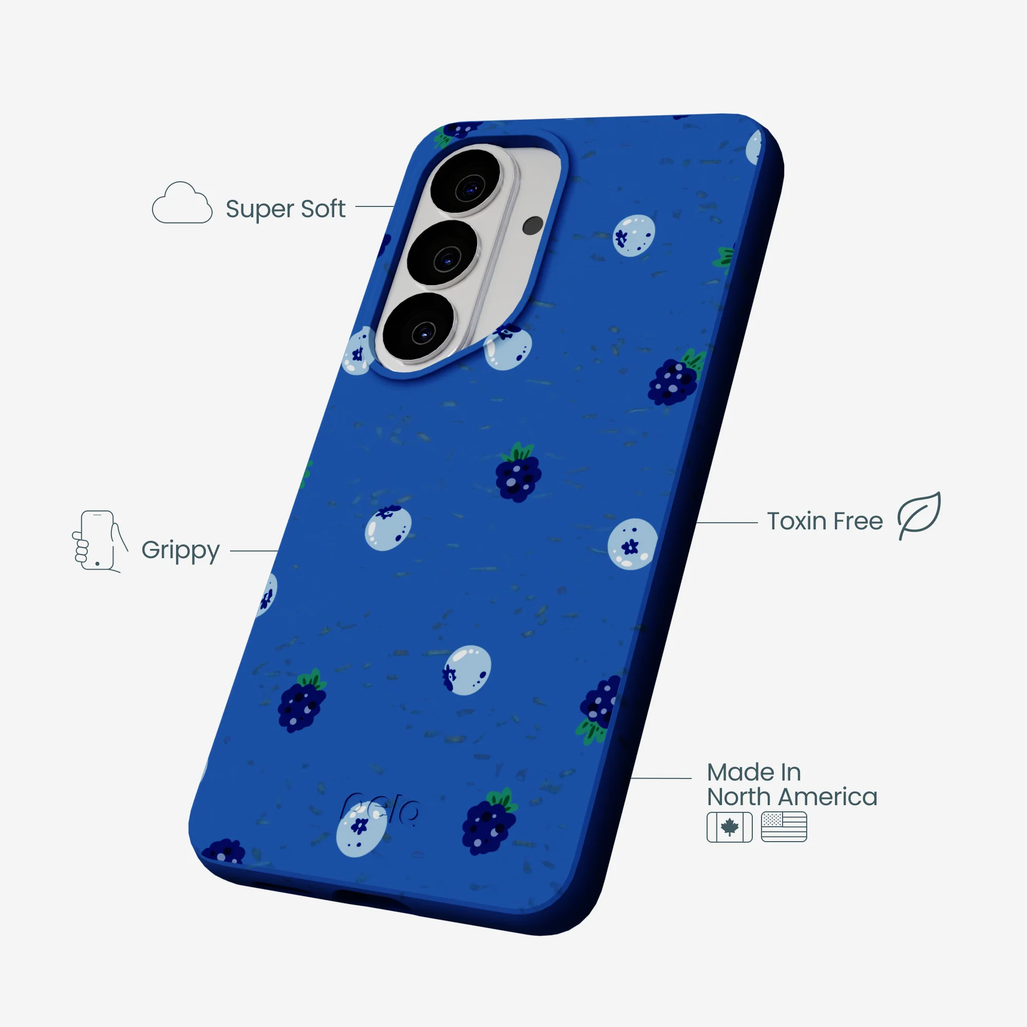 Electric Blue Black and Blue Samsung Galaxy S26 Case - Image 3