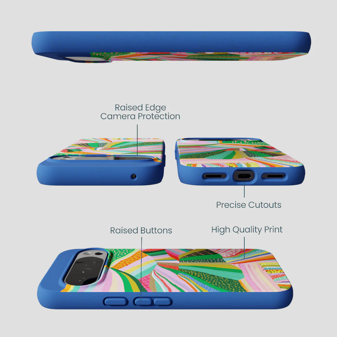 Electric Blue Bloomstatic Google Pixel 10 Pro XL Case - Image 3