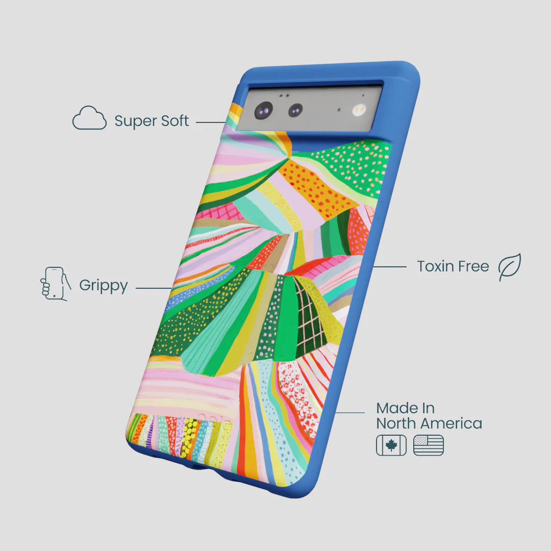 Electric Blue Bloomstatic Google Pixel 6 Case - Image 4