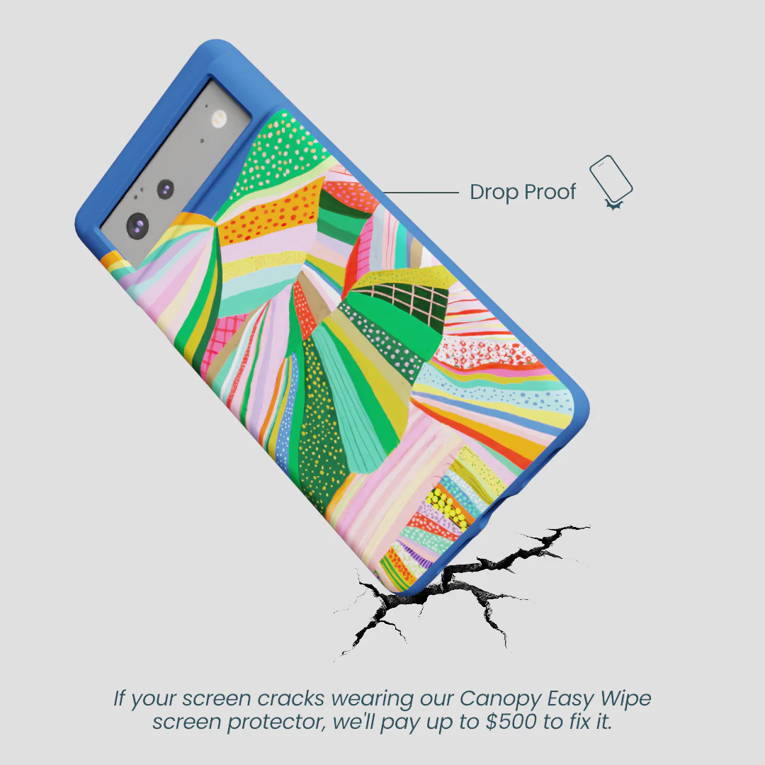 Electric Blue Bloomstatic Google Pixel 6a Case - Image 5