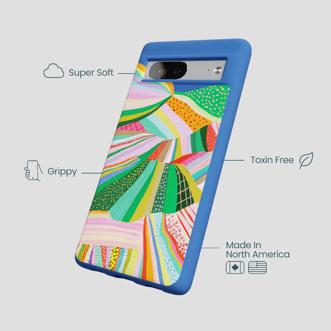 Electric Blue Bloomstatic Google Pixel 7 Case - Image 4