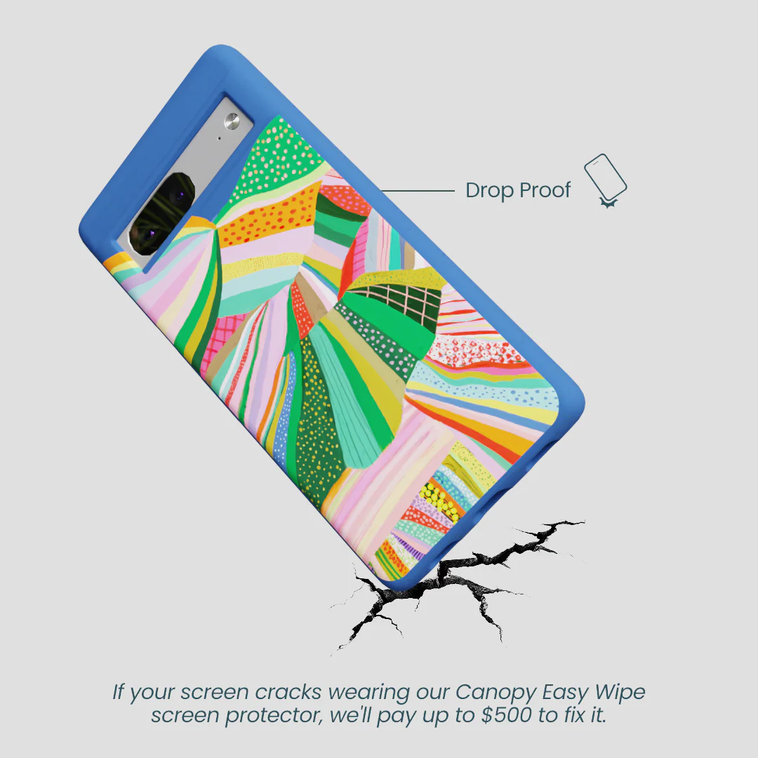 Electric Blue Bloomstatic Google Pixel 7 Case - Image 5