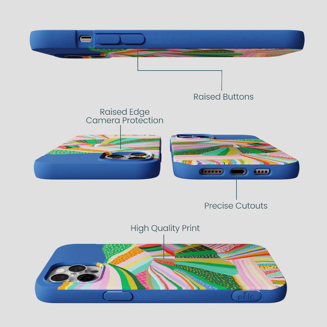 Electric Blue Bloomstatic iPhone 12 Pro Max Case - Image 3