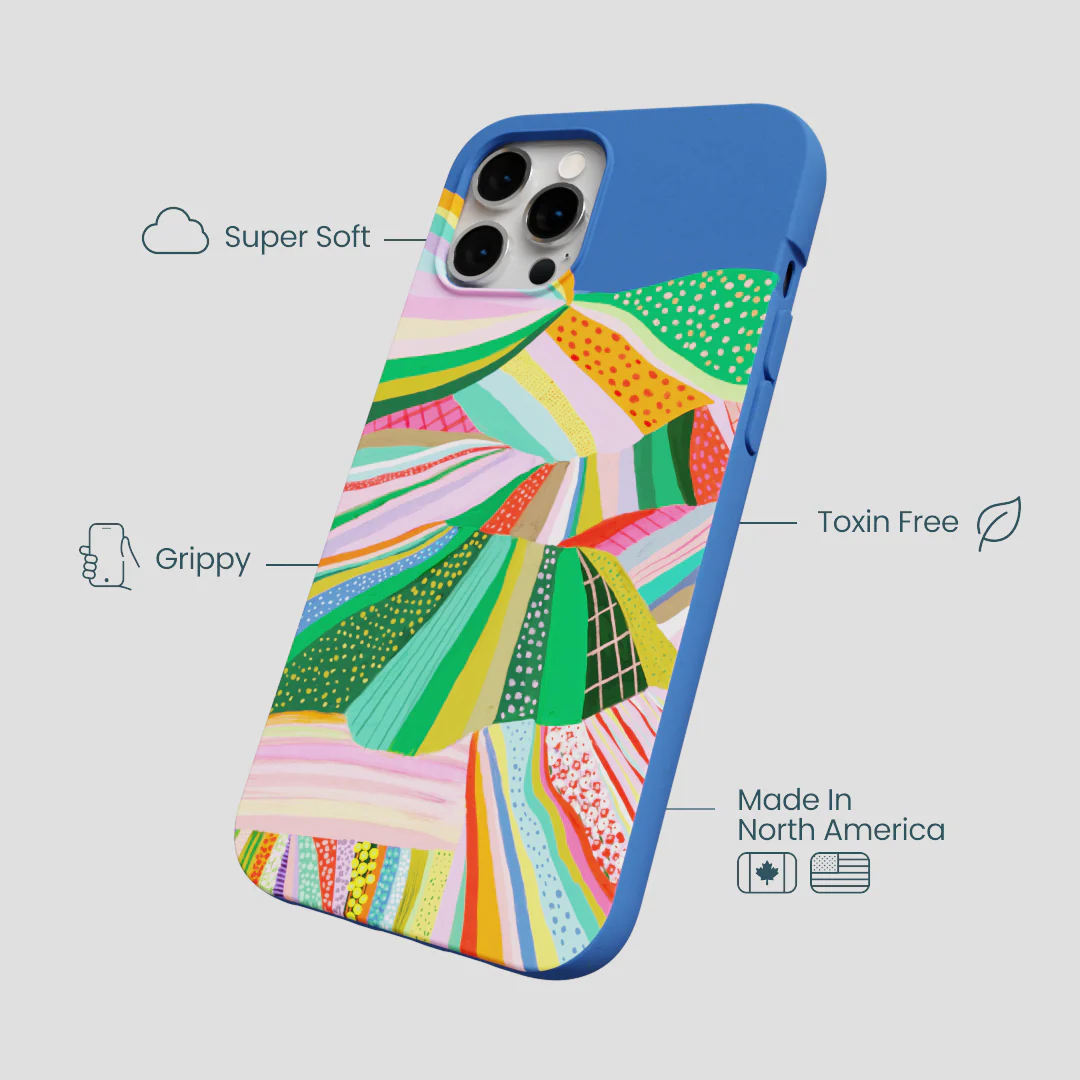 Electric Blue Bloomstatic iPhone 12 Pro Max Case - Image 4