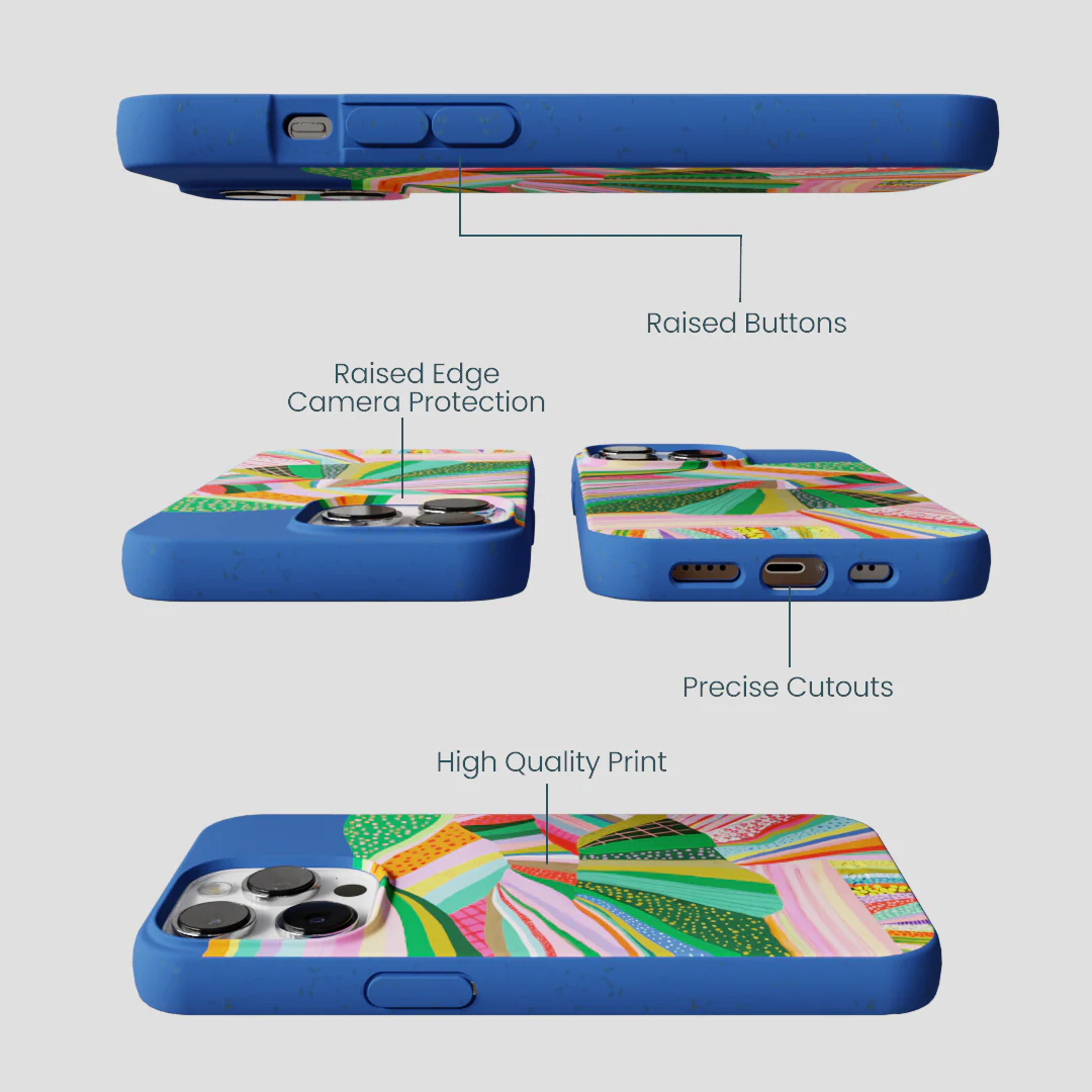 Electric Blue Bloomstatic iPhone 13 Pro Max Case - Image 3