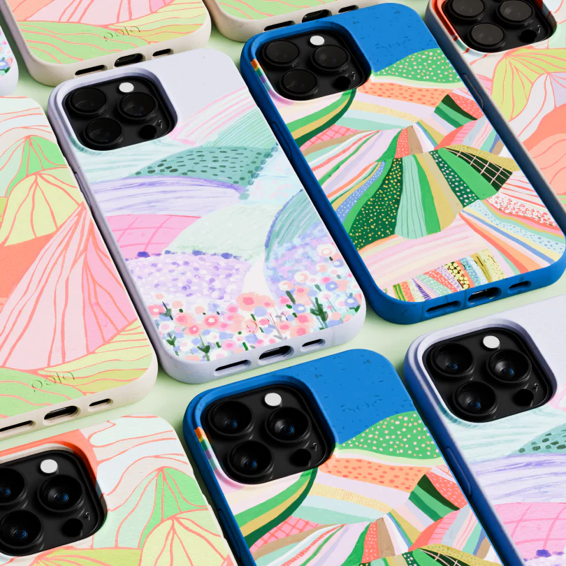 Electric Blue Bloomstatic iPhone 14 Case - Image 11