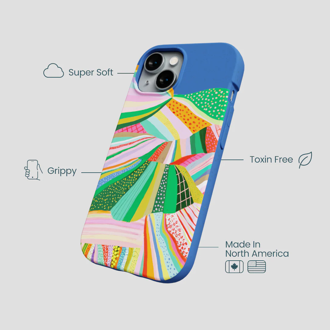 Electric Blue Bloomstatic iPhone 14 Case - Image 4
