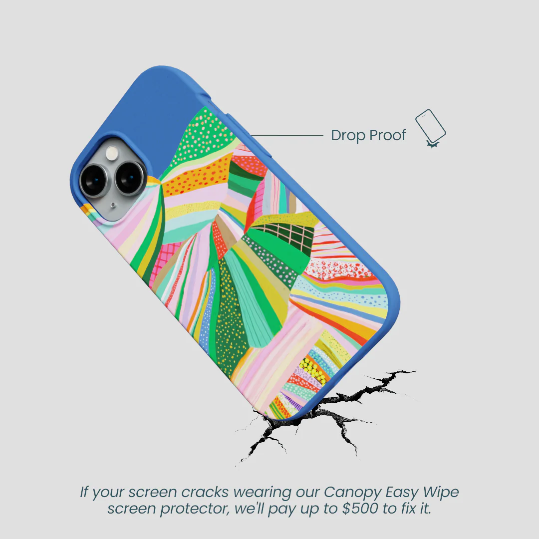 Electric Blue Bloomstatic iPhone 15 Case - Image 5