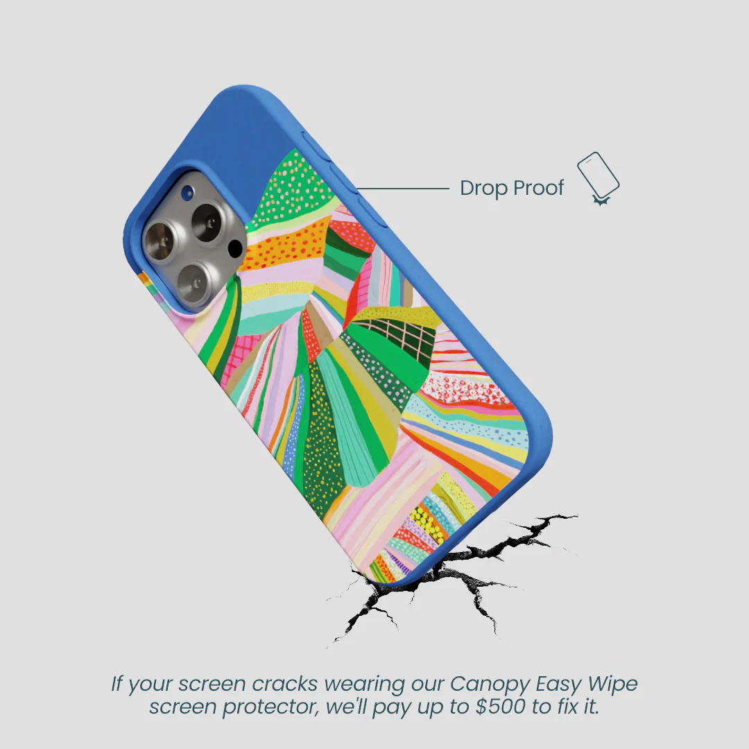 Electric Blue Bloomstatic iPhone 16 Pro Case - Image 5