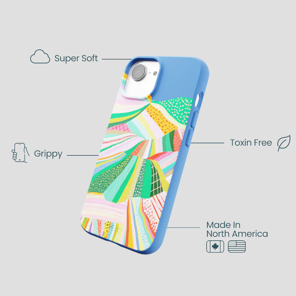 Electric Blue Bloomstatic iPhone 16e/17e Case - Image 4