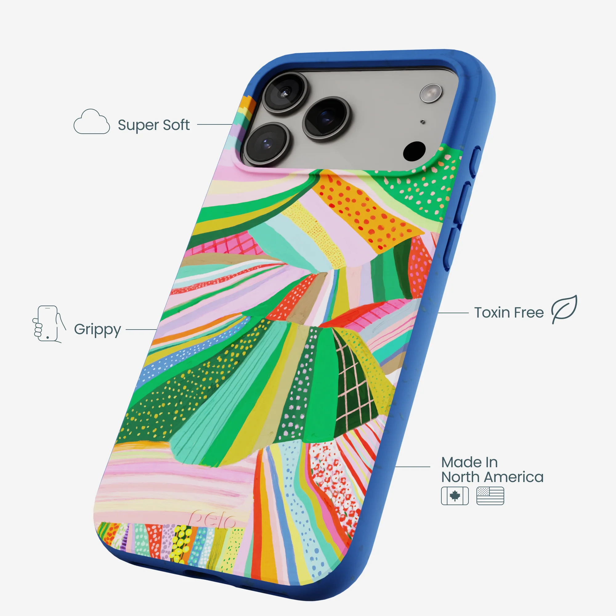 Electric Blue Bloomstatic iPhone 17 Pro Max Case - Image 4