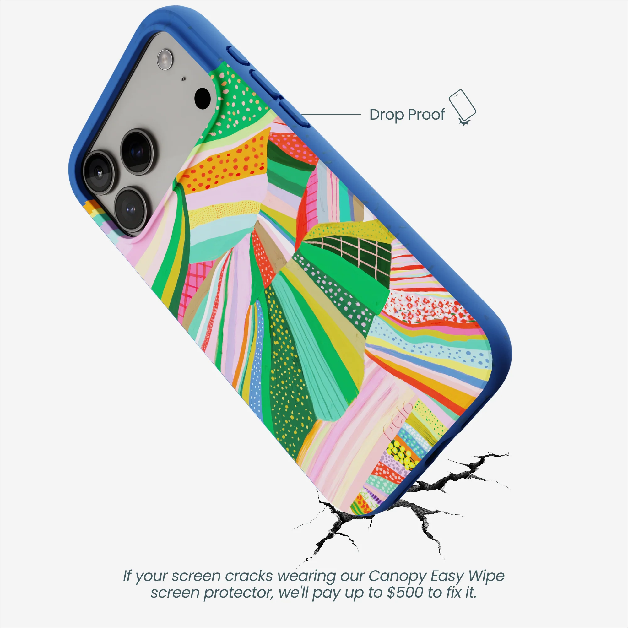 Electric Blue Bloomstatic iPhone 17 Pro Max Case - Image 5