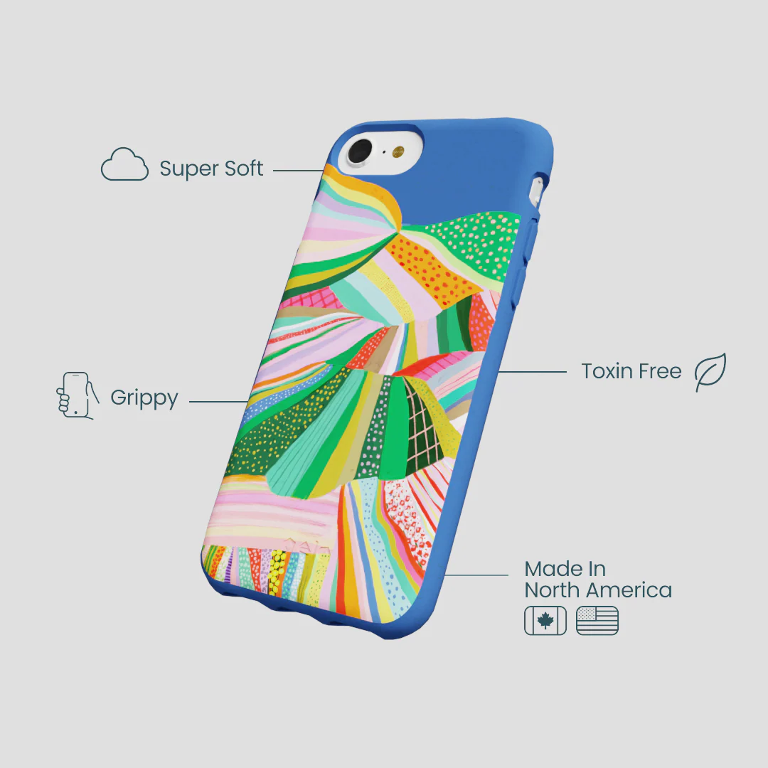 Electric Blue Bloomstatic iPhone 6/6s/7/8/SE Case - Image 4