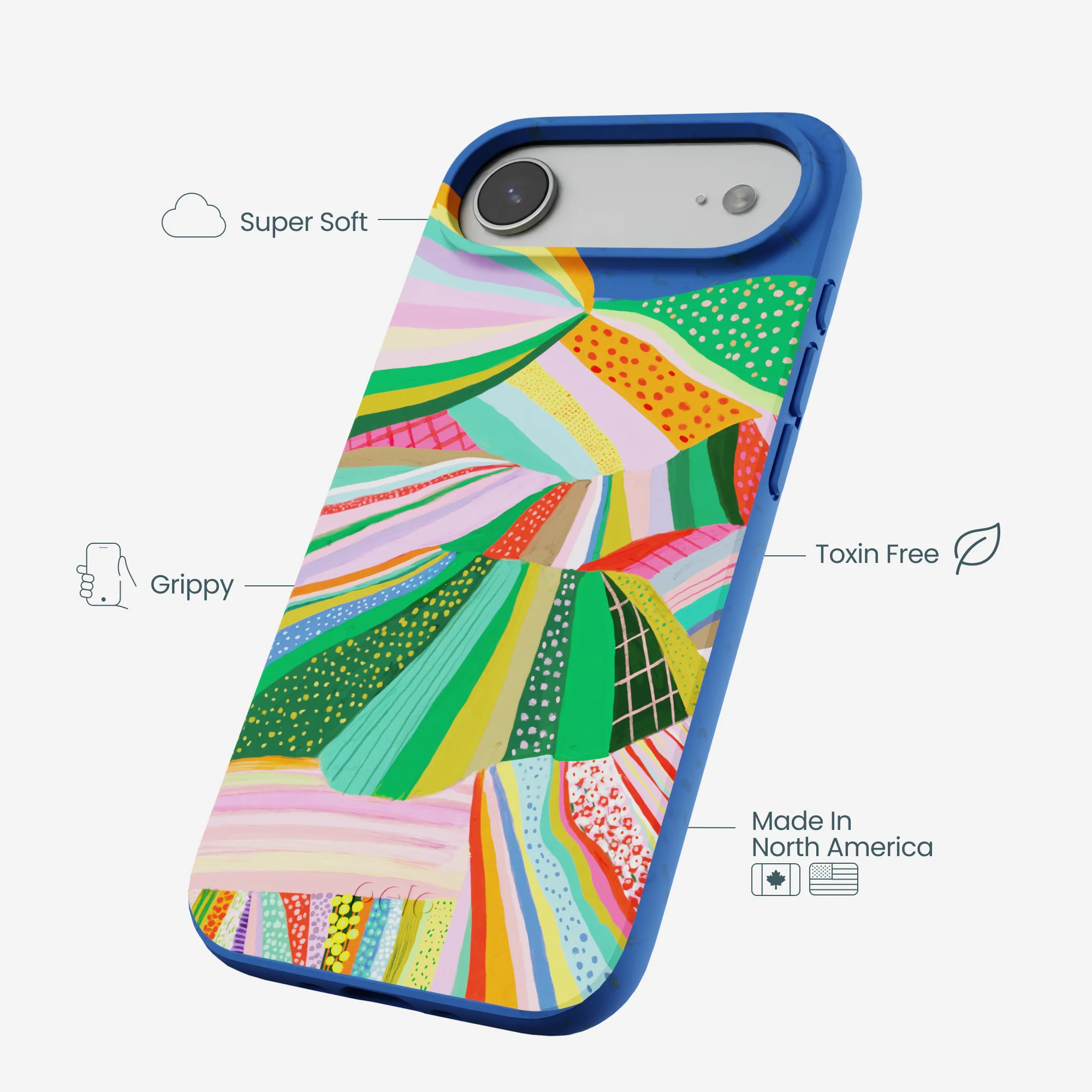 Electric Blue Bloomstatic iPhone Air Case - Image 4