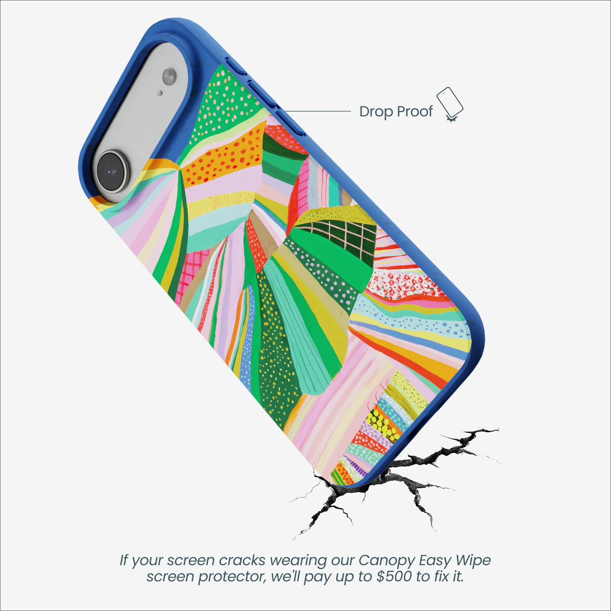 Electric Blue Bloomstatic iPhone Air Case - Image 5