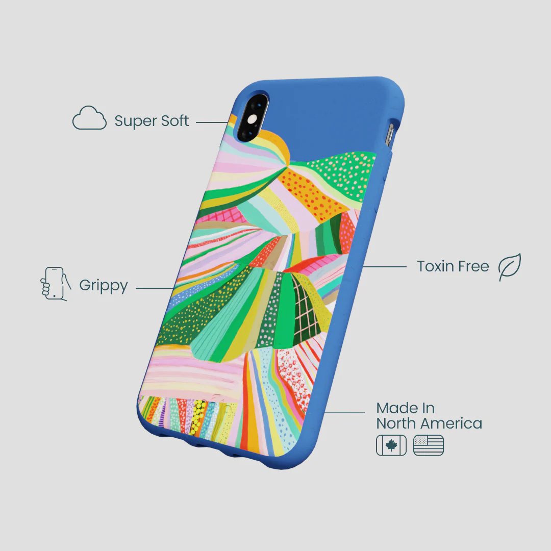 Electric Blue Bloomstatic iPhone XR Case - Image 4