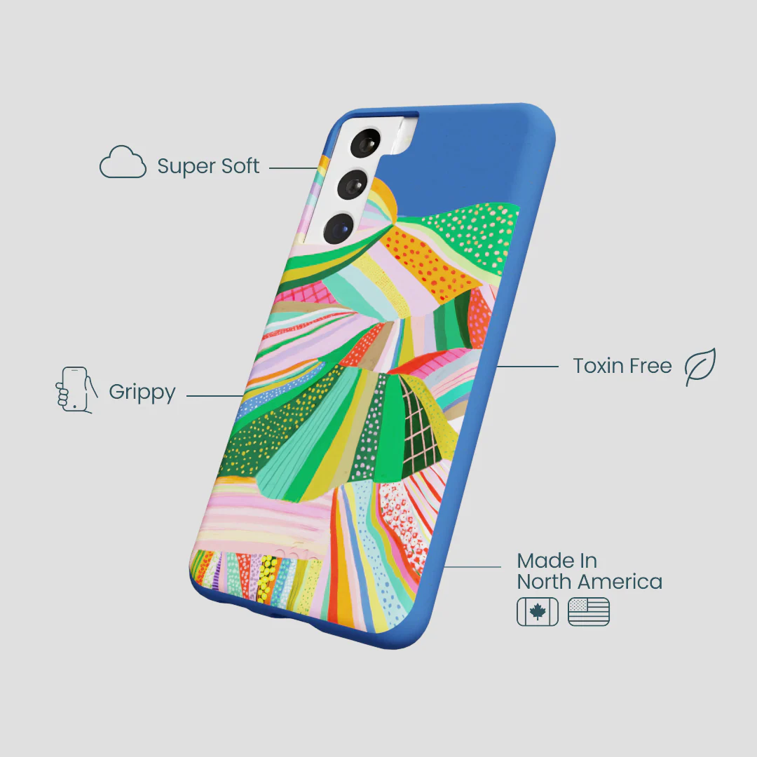 Electric Blue Bloomstatic Samsung Galaxy S21 Case - Image 4
