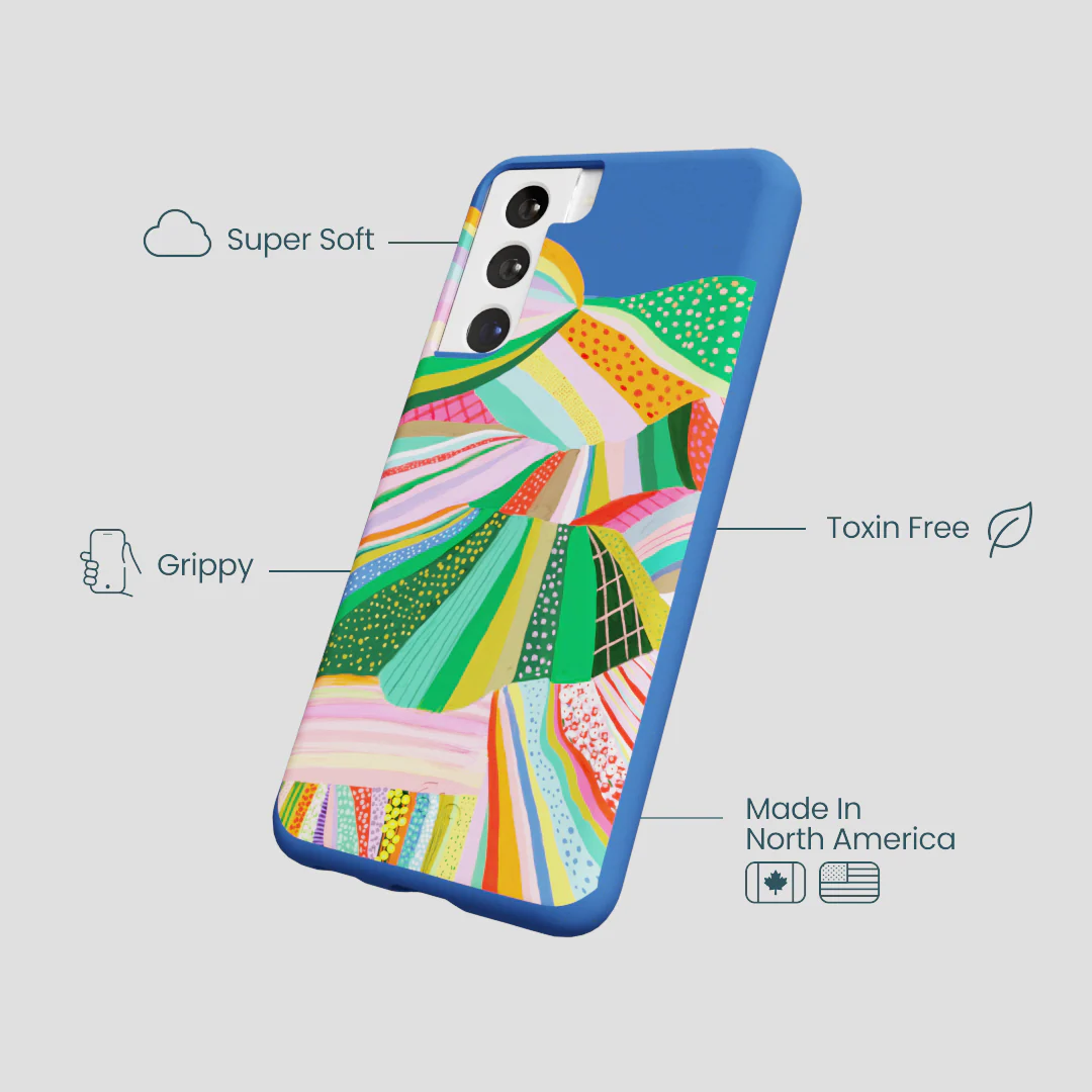 Electric Blue Bloomstatic Samsung Galaxy S22 Case - Image 4