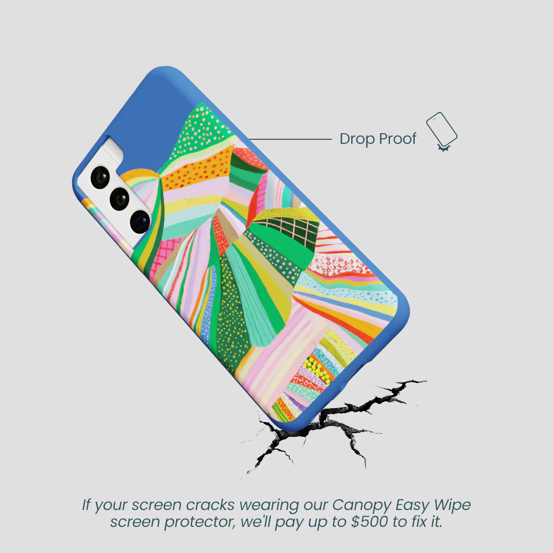 Electric Blue Bloomstatic Samsung Galaxy S22 Case - Image 5